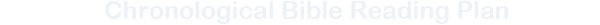 Chronological Bible Reading Plan